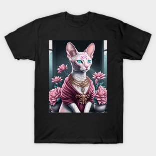 Cute Pink Sphynx Kitten T-Shirt